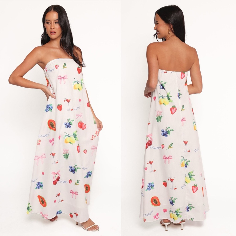 PETAL & PUP Soph Strapless Maxi Dress
